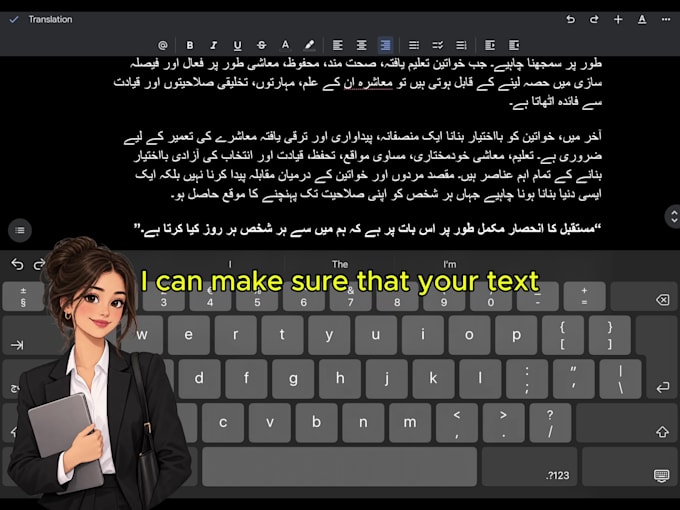 professionally translate and edit texts with manual accuracy