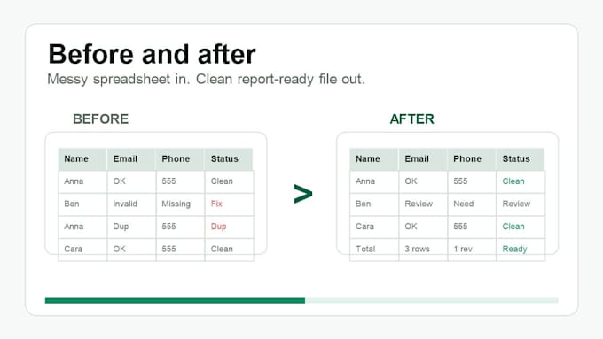 clean, organize, and format your excel CSV data