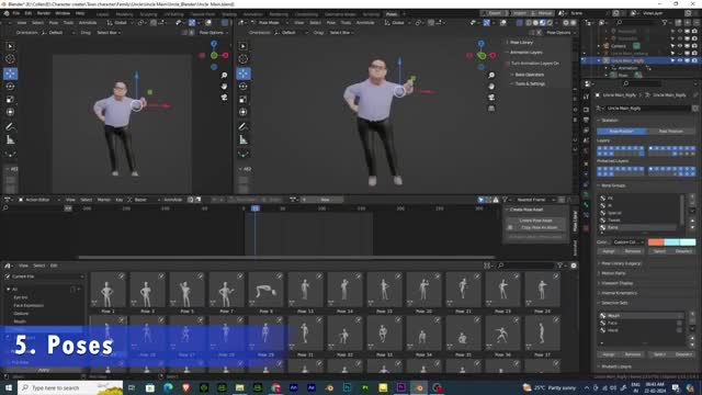 be 3d blender rig,3d character model,animate3d model, 52 arkit face rig,lip sync