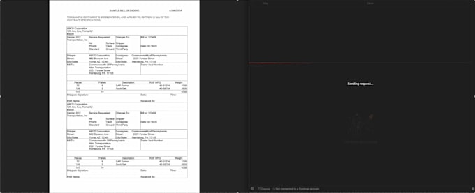 ai automated logistics document extraction to json