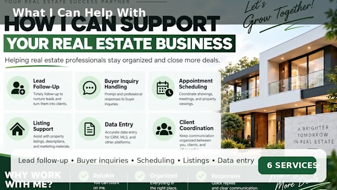 be your real estate virtual assistant for lead generation and client support