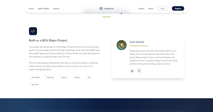 build a full stack mern web application with modern UI