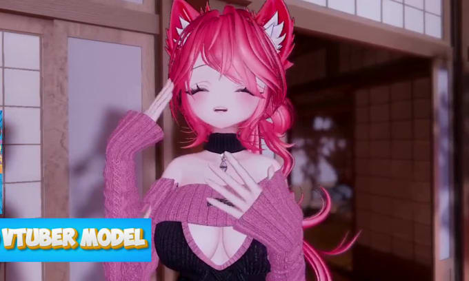 create 3d vtuber model, live2d rigging, vroid, vrm, vrchat anime, 3d rigging