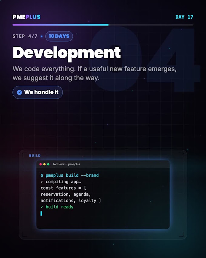 develop a complete mobile app and publish it to the app store