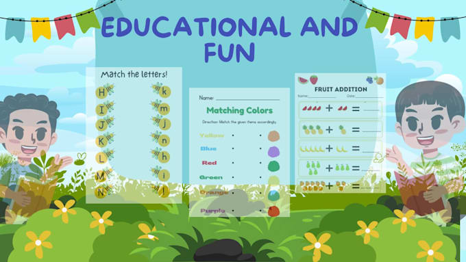create colorful activity books, workbook and kindergarten worksheets for kids