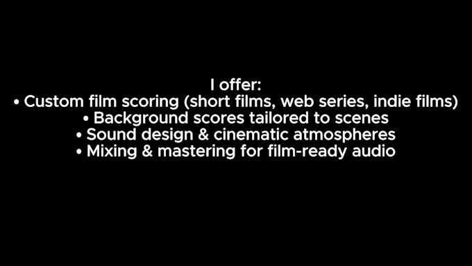 compose audio for films and ads