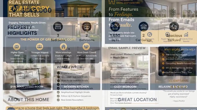 write real estate property description and mls listing copy
