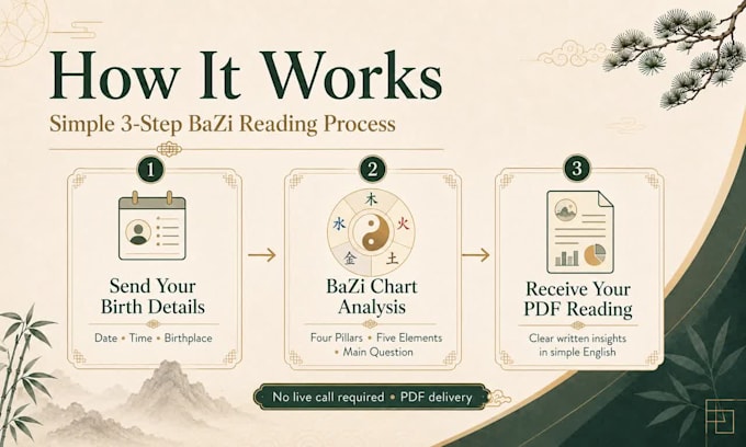 create a chinese bazi four pillars PDF reading