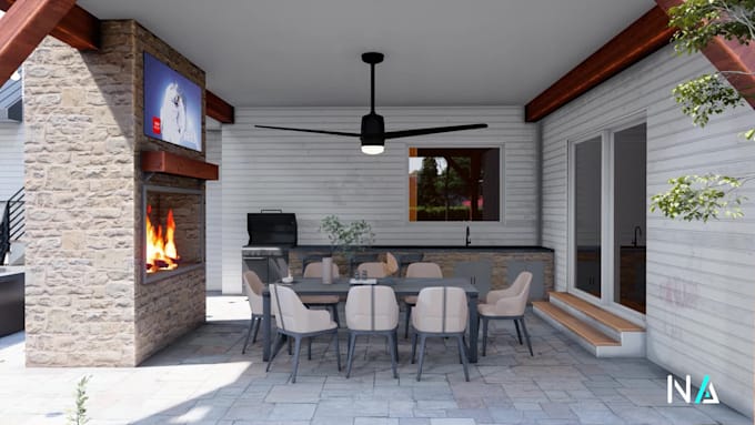 bring your patio and backyard to life with realistic 3d rendering