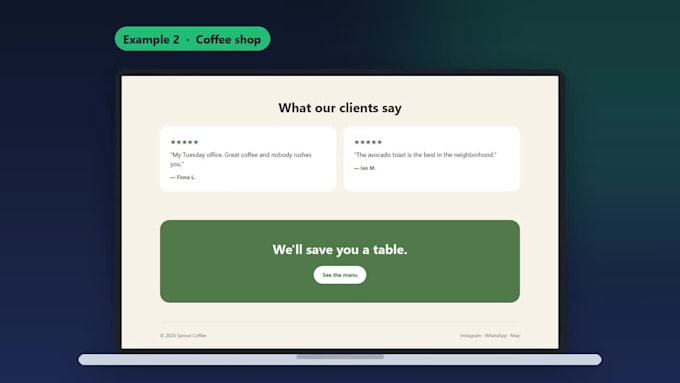 design a professional website for your small business