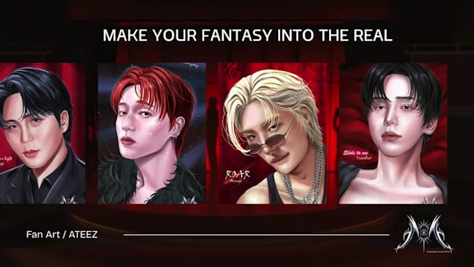 draw fanart, kpop, bust up