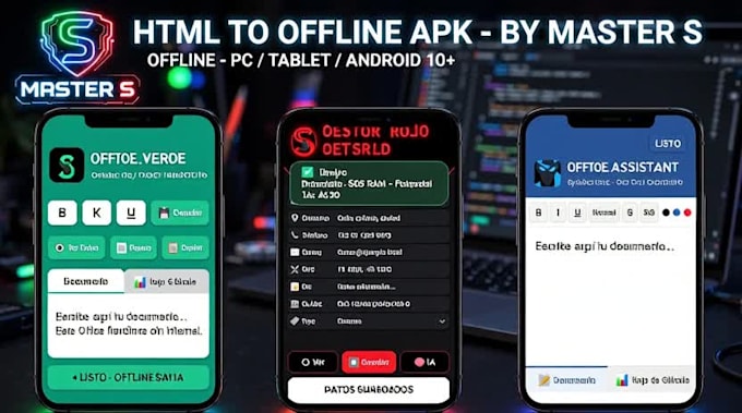 convert html website to offline android apk capacitor app