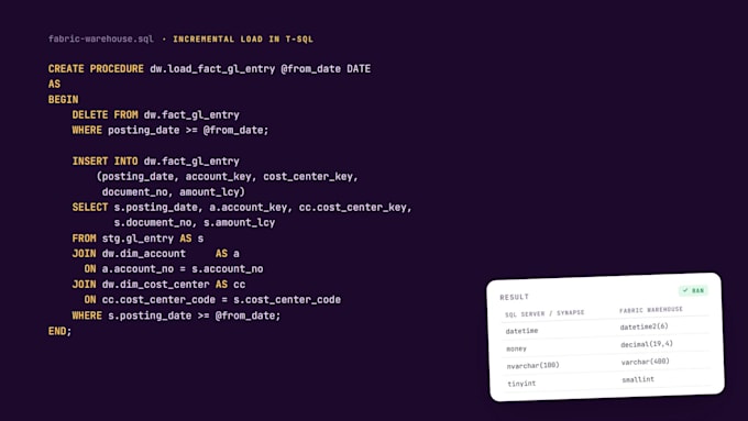 build your microsoft fabric data warehouse with sql, pipelines and power bi