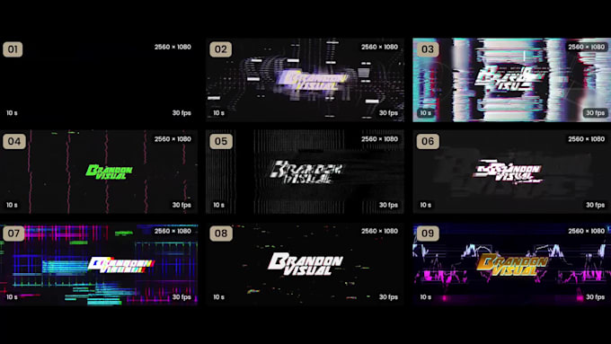 create glitch dj logo visuals for live shows
