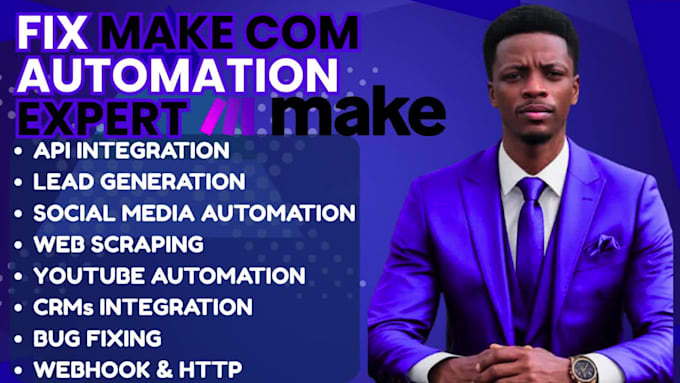 make com, made com, setup make com automation, make automation, make expert