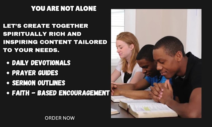write powerful devotional, prayer or spiritual content