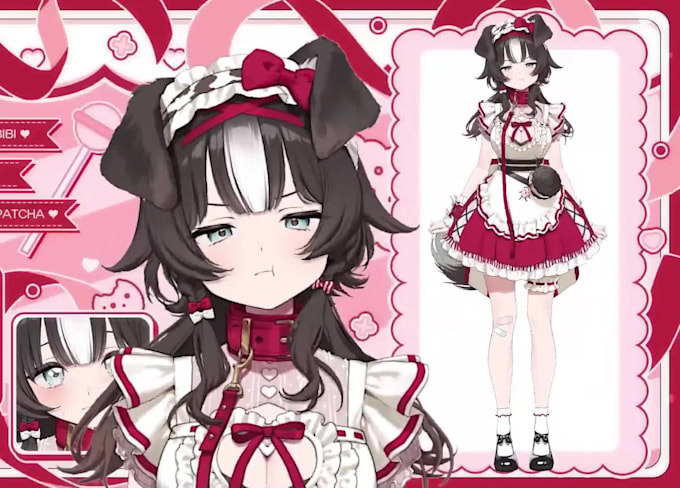 design live2d vtuber model pngtuber chibi oc live2d vtuber rigging for streaming