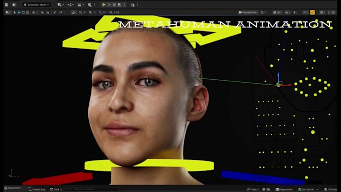 create hyper realistic metahuman, 3d character rigging for unreal engine