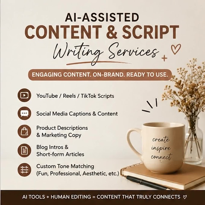 write ai powered scripts, content and copywriting for you