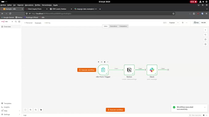 automate google sheets, notion, and email tasks using n8n
