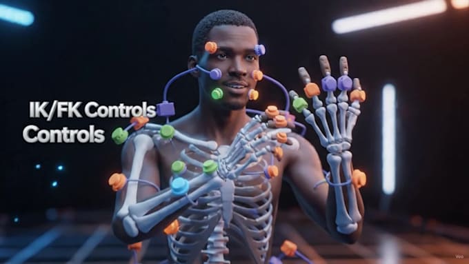 create advanced facial and body rig in blender