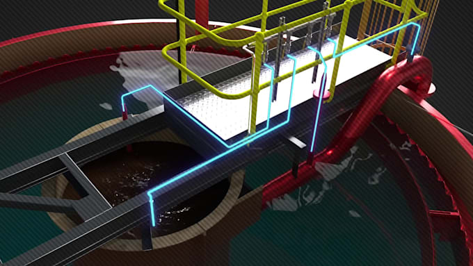 create 3d industrial machine animation, technical animation, cad animation