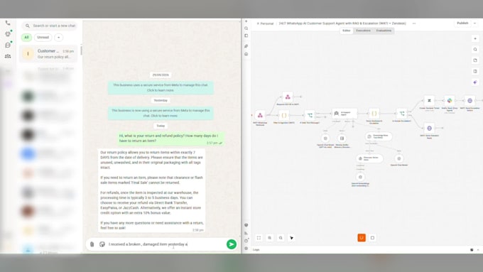 build an ai agent or whatsapp chatbot using n8n and open ai