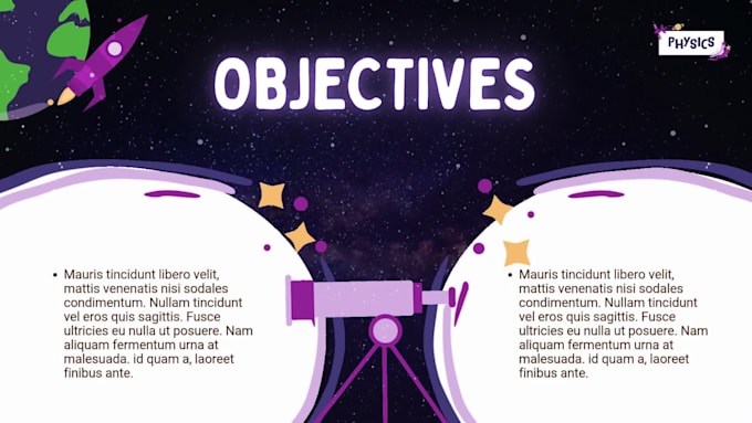 design editable powerpoint presentations for physics and science projects