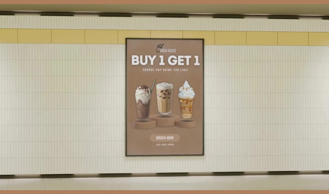 design professional beverage posters