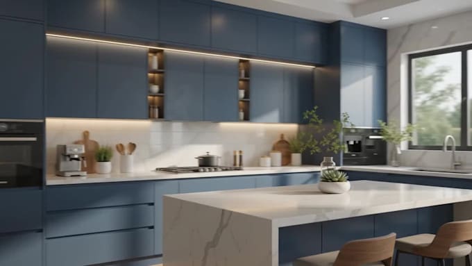 create interior design, 3d rendering and sketchup model