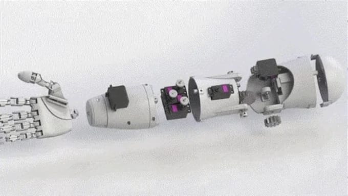 design bionic arm robotic prosthetic arm wearable robotics 3d cad