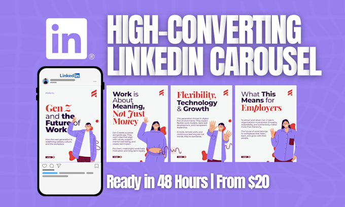 design high converting linkedin carousel posts