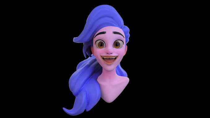 sculpt a stylized 3d character bust in blender