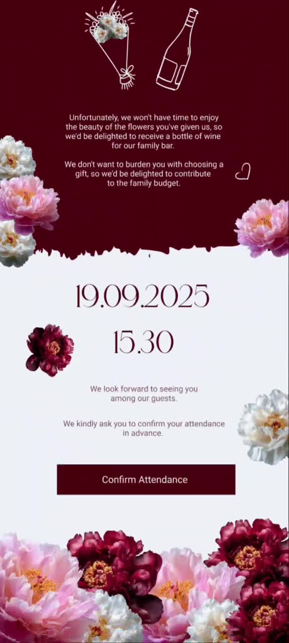 create an elegant wedding invitation website