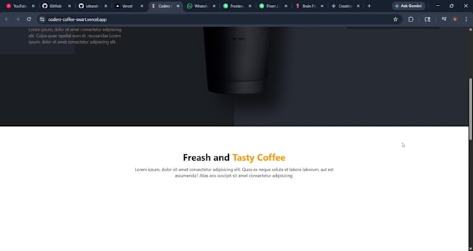 design a premium dark mode landing page
