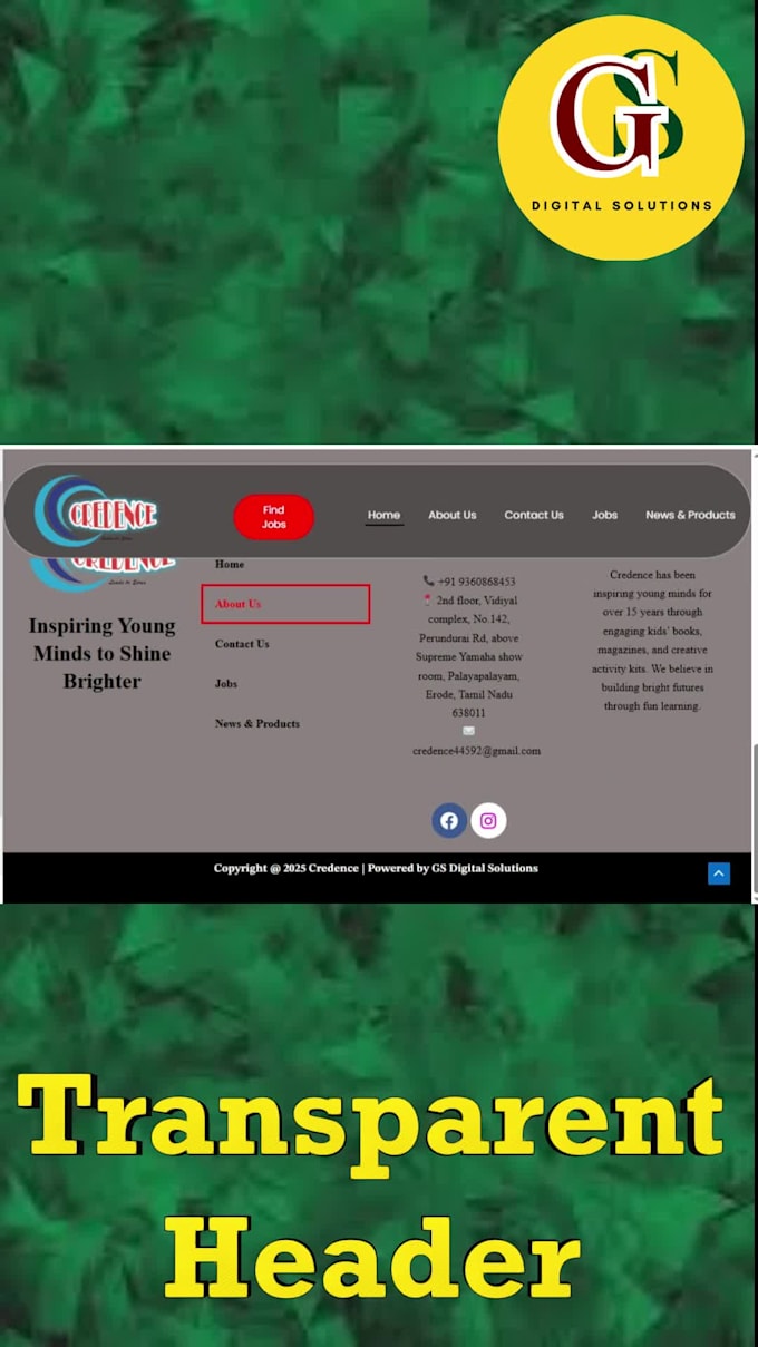 create website design and development by an professional developer