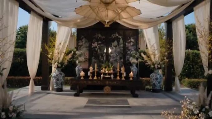 create cinematic luxury wedding concept visualizations