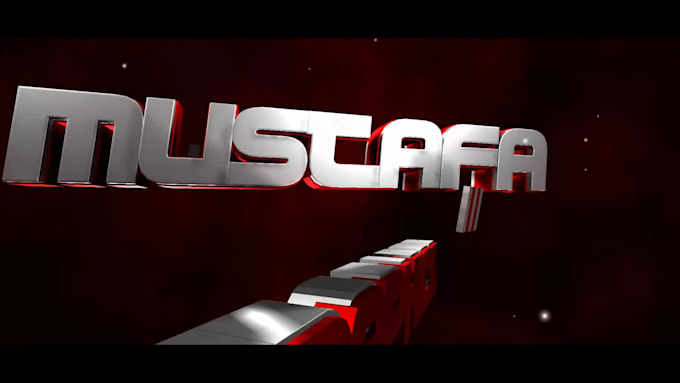 create a 3d logo animation intro outro with music in HD