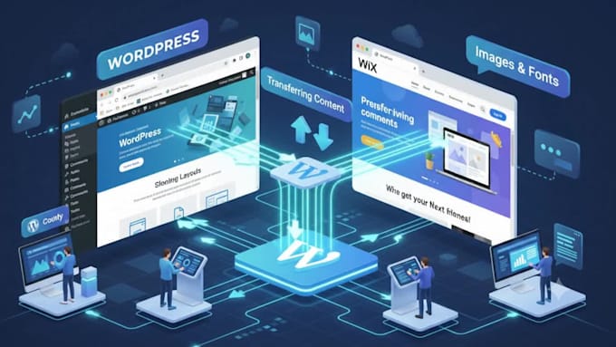 convert wordpress website to wix or wix to wordpress website