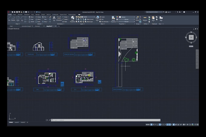 redraw architectural floor plans in autocad professionally
