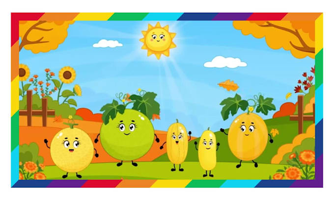 illustrate vector scenes for educational kids videos