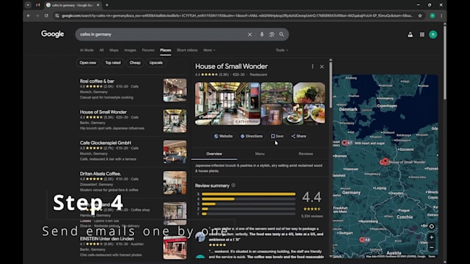 manually find targeted business emails and send outreach