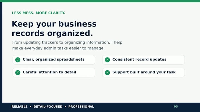 provide admin support for contractors and service businesses