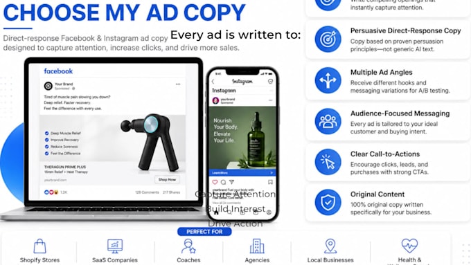 write high converting facebook and instagram ad copy that drives more sales