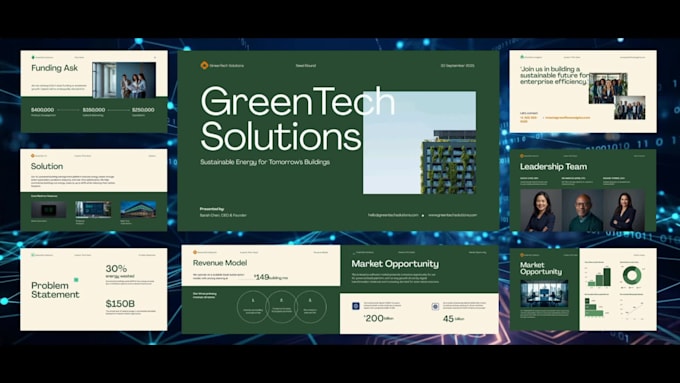 design a premium investor pitch deck