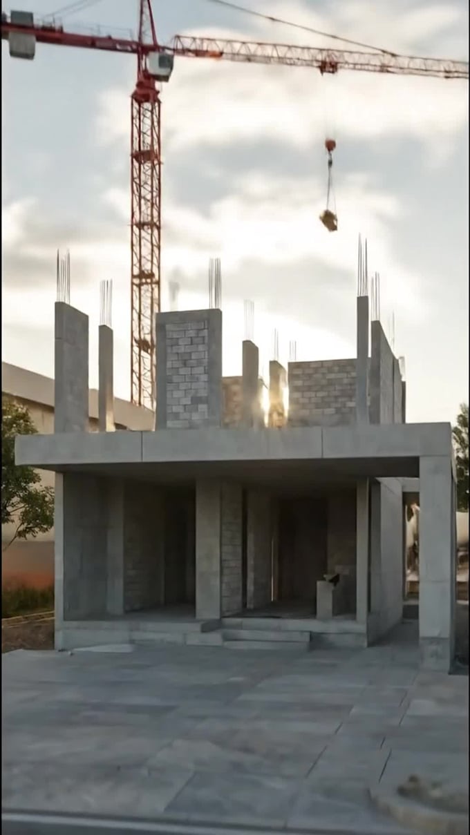 create video from construction drawings to completed house