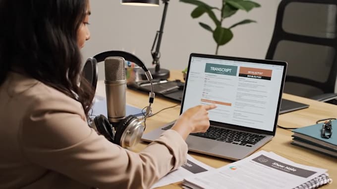 turn your podcast into transcripts, show notes and SEO blog posts