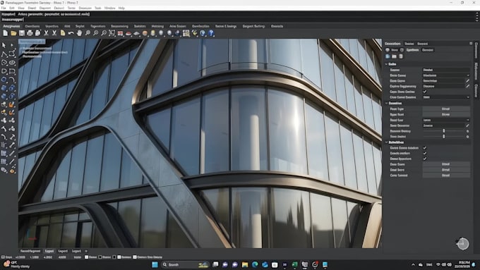 design 3d parametric facade panel pattern rhino grasshopper
