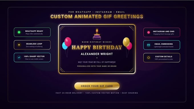 create custom animated GIF greeting cards