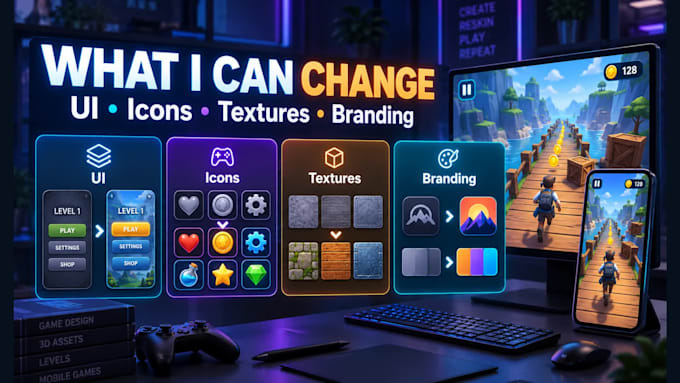 reskin and customize your unity mobile game for android and ios